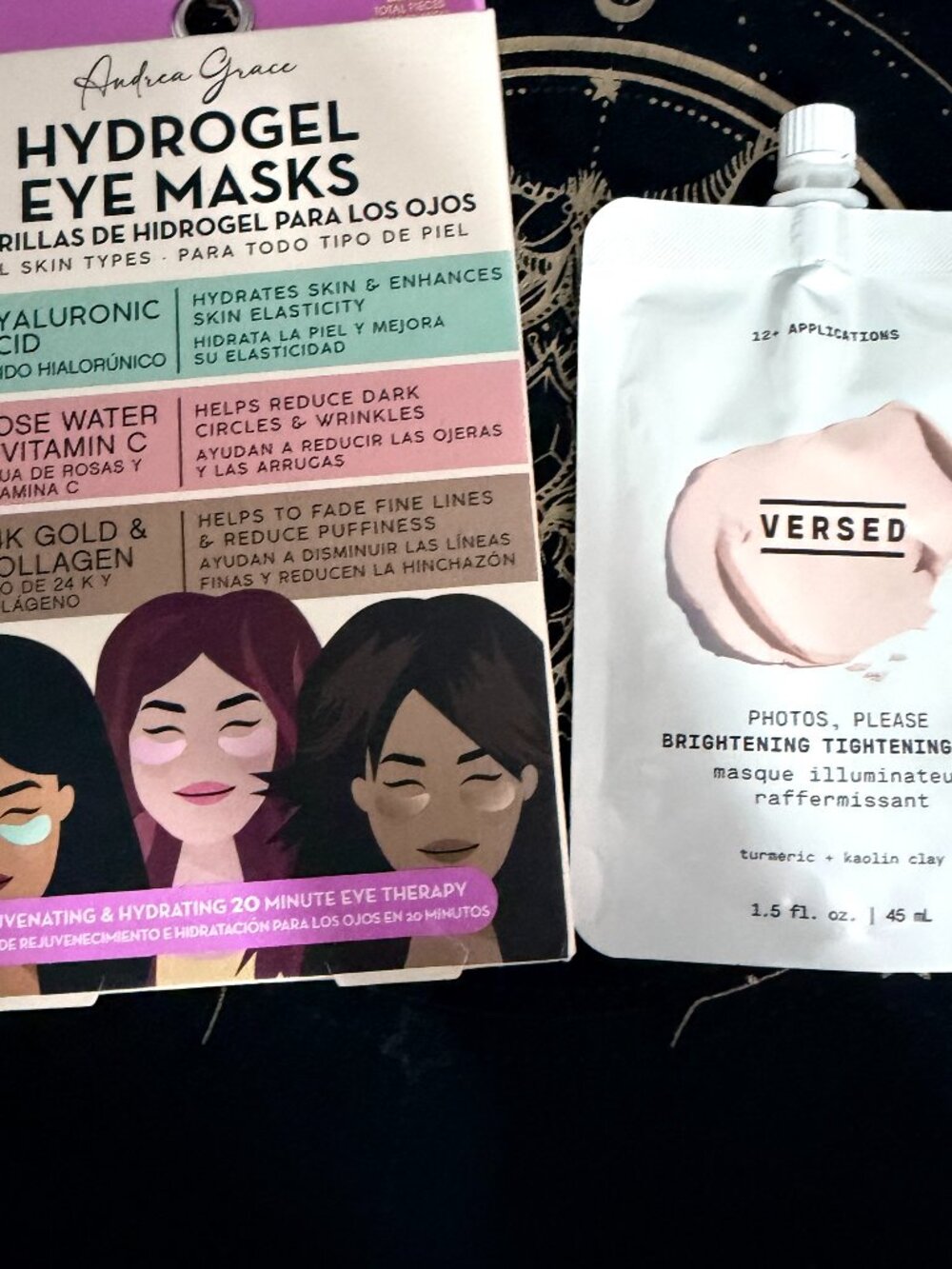 NEW Skincare Bundle: Andrea Grace Eye Masks + Versed Clay Mask